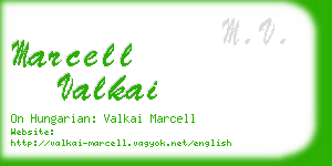 marcell valkai business card